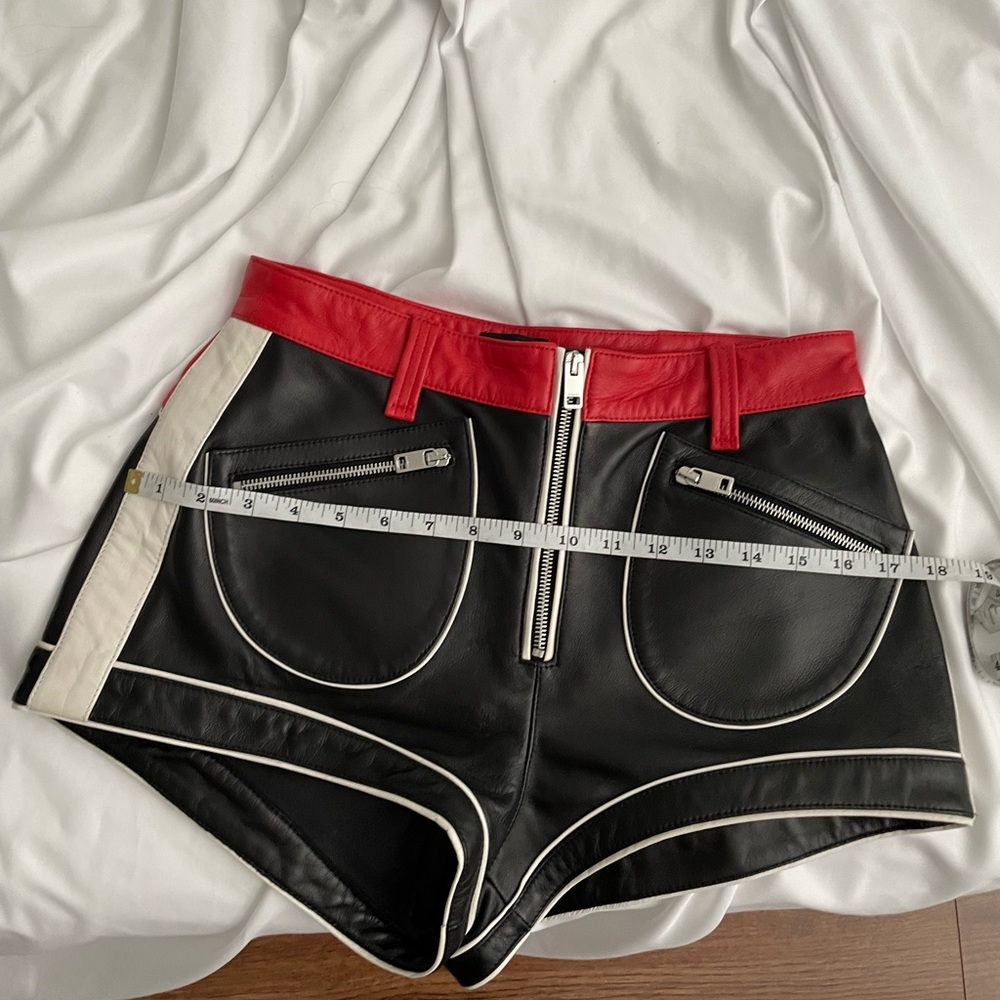 DIESEL leather bike racer hot short shorts - Picture 15 of 15